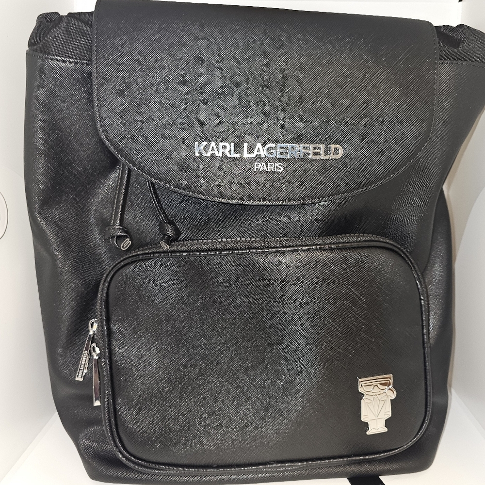 Karl Lagerfeld Luggage Black Backpack NWT